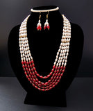 Long Pearl Necklace Set